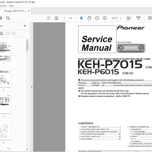Pioneer KEH-P7015 X1M/ES KEH-P6015 X1M/ES MULTI-CD Service Manual - PDF