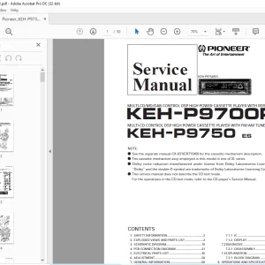 Pioneer KEH-P9700R EW MULTI-CD/MD/DSP KEH-P9750 ES Service Manual - PDF