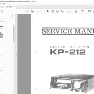 Pioneer KP-212 E CASSETTE CAR STEREO Service Manual - PDF DOWNLOAD