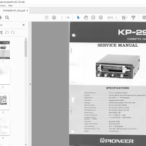 Pioneer KP-292 E CASSETTE CAR STEREO Service Manual - PDF DOWNLOAD