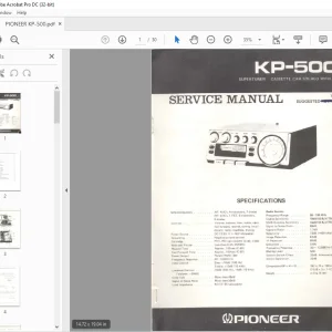 Pioneer KP-500 ZE SUPERTUNER CASSETTE CAR STEREO WITH FM STEREO Service Manual - PDF