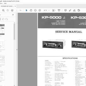 Pioneer KP-5000 ZE ZEP  KP-5300 ZEP Service Manual - PDF DOWNLOAD