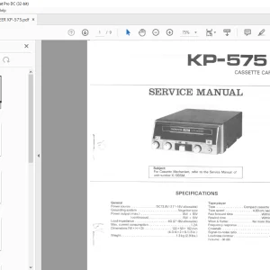 Pioneer KP-575 U.C.E CASSETTE CAR STEREO Service Manual - PDF DOWNLOAD