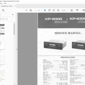 Pioneer KP-6000 E KP-6300 E Service Manual - PDF DOWNLKOAD