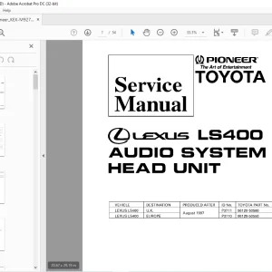 Pioneer LS400 AUDIO SYSTEM HEAD UNIT Service Manual - PDF DOWNLOAD