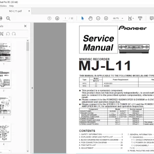 Pioneer MJ-L11 MINIDISC RECORDER Service Manual - PDF DOWNLOAD