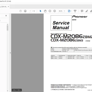 Pioneer MULTI-COMPACT DISC PLAYER CDX-M2086ZBM2 X1HW CDX-M2086ZBM3 X1HW Service Manual - PDF