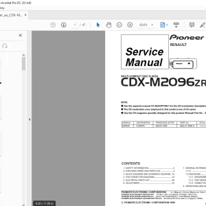 Pioneer MULTI-COMPACT DISC PLAYER CDX-M2096ZRN X1HEW Service Manual - PDF DOWNLOAD