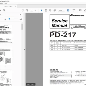 Pioneer PD-217 COMPACT DISC PLAYER Service Manual-PDF DOWNLOAD