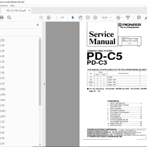 Pioneer PD-C5 PD-C3 COMPACT DISC PLAYER Service Manual-PDF DOWNLOAD