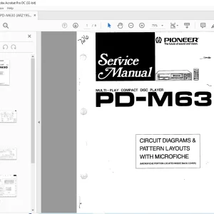 Pioneer PD-M630 MULTI-PLAY COMPACT DISC PLAYER SERVICE MANUAL - PDF
