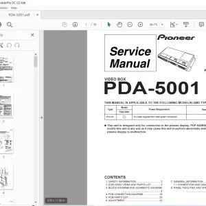 Pioneer PDA-5001 VIDEO BOX SERVICE MANUAL - PDF DOWNLOAD