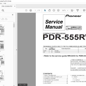 Pioneer PDR-555RW COMPACT DISC RECORDER SERVICE MANUAL - PDF DOWNLOAD