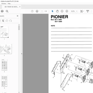 Pioneer SD-T 4000 SD-T 5000 ELECTRCIAL WIRING DIAGRAM & PARTS MANUAL - PDF