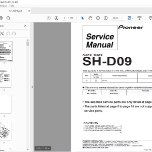 Pioneer SH-D09 DIGITAL TUNER SERVICE MANUAL - PDF DOWNLOAD