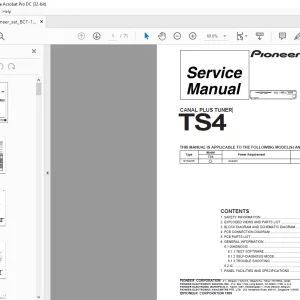 Pioneer TS4 CANAL PLUS TUNER Service Manual - PDF DOWNLOAD