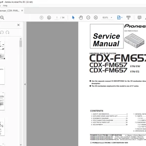 Pioneer UNIVERSAL MULTI-CD SYSTEM CDX-FM657 X1N/UC CDX-FM657 X1N/EW CDX-FM657 X1N/ES Service Manual -PDF DOWNLOAD