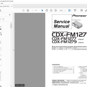 Pioneer Universal Multi-CD System CDX-FM1277 X1N/UC CDX-FM1277 X1N/ES CDX-FM1279 X1N/UC Service Manual - PDF DOWNLOAD