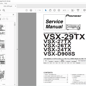 Pioneer VSX-29TX VSX-27TX VSX-26TX VSX-24TX VSX-D908S SERVICE MANUAL - PDF