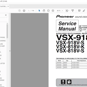 Pioneer VSX-918V-K VSX-918V-S VSX-818V-K VSX-818V-S Service Manual - PDF