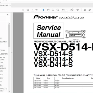 Pioneer VSX-D514-K VSX-D514-S VSX-D414-K VSX-D414-S Service Manual - PDF