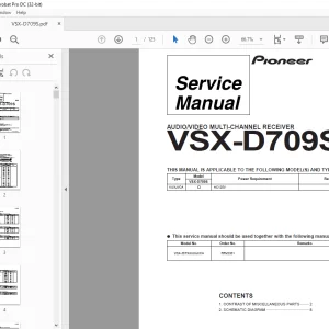 Pioneer VSX-D709S AUDIO/VIDEO MULTI-CHANNEL RECEIVER Service Manual - PDF