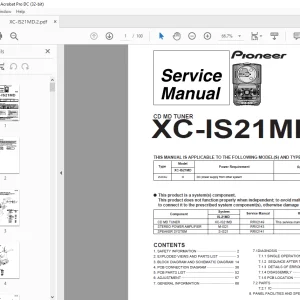 Pioneer XC-IS21MD CD MD TUNER Service Manual - PDF DOWNLOAD