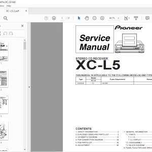 Pioneer XC-L5 STEREO CD RECEIVER Service Manual - PDF DOWNLOAD