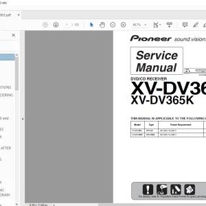 Pioneer XV-DV363 XV-DV365K DVD CD RECEIVER Service Manual - PDF