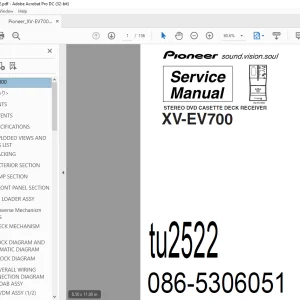 Pioneer XV-EV700 STEREO DVD CASETTE DECK RECEIVER Service Manual - PDF DOWNLOAD