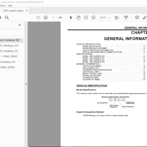 Polaris 2007 Hawkeye 300 Service Manual - PDF DOWNLOAD
