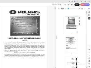 Polaris 2007 PHOENIX SAWTOOTH SERVICE MANUAL - PDF