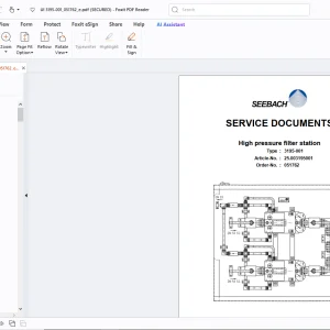 SEEBACH 3195-001 SERVICE DOCUMENTS High Pressure Filter Station Operation Manual PDF