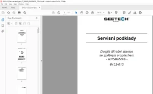 Seetech 6452-013 Dvojitá filtrační stanice se zpětným proplachem automatická Servisní Manuál