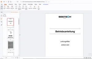 Seetech 20532-020 Leitungsfilter Betriebsanleitung - PDF