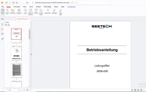 Seetech 2658-006 Leitungsfilter Betriebsanleitung - PDF