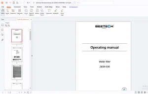 Seetech 2658-006 Water filter Operating manual - PDF DOWNLOAD