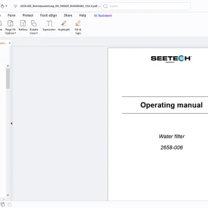Seetech 2658-006 Water filter Operating manual - PDF DOWNLOAD