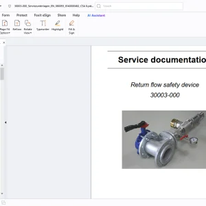 Seetech 30003-000 Return flow safety device Service documentation Operating manual - PDF