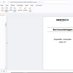 Seetech 6244-107 Doppelfilter, rückspülbar Serviceunterlagen Betriebsanleitung - PDF
