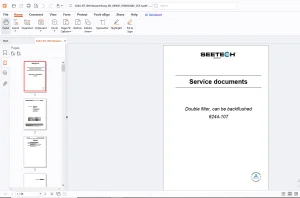 Seetech 6244-107 Double filter, can be back flushed Service documents Operating Manual - PDF