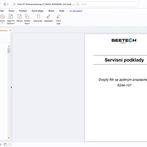Seetech 6244-107 Dvojitý filtr se zpětným proplachem Servisní podklady Návod k použití  - PDF