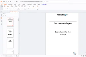 Seetech 6244-108 Doppelfilter, rückspülbar Serviceunterlagen Betriebsanleitung - PDF