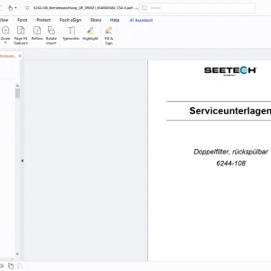 Seetech 6244-108 Doppelfilter, rückspülbar Serviceunterlagen Betriebsanleitung - PDF
