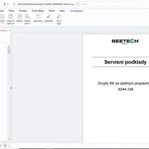 Seetech 6244-108 Dvojitý filtr se zpětným proplachem Servisní podklady Návod k použití - PDF