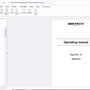 Seetech 6266-002 Bag filter, 4x Operating manual - PDF DOWNLOAD