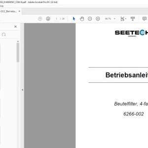 Seetech 6266-002 Beutelfilter, 4-fach Betriebsanleitung - PDF DOWNLOAD