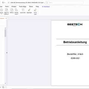 Seetech 6266-002 Beutelfilter, 4-fach Betriebsanleitung - PDF