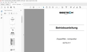 Seetech 6376-011 Doppelfilter, rückspülbar Betriebsanleitung Handbuch -  PDF DOWNLOAD