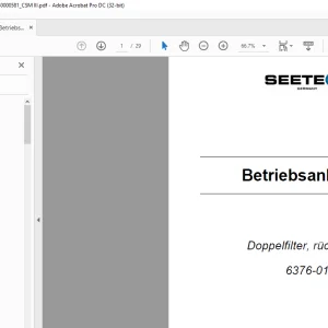 Seetech 6376-011 Doppelfilter, rückspülbar Betriebsanleitung Handbuch -  PDF DOWNLOAD